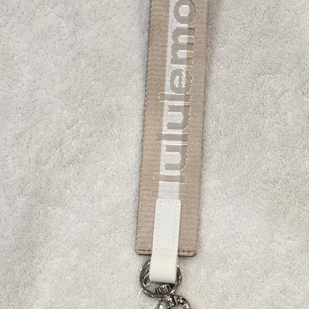 Lululemon NEVER LOST KEYCHAIN Beige NWT. FREE Shipping!
